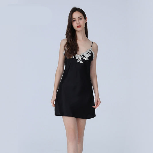 Sexy Breathable Sleeveless Silk Strap Nightdress