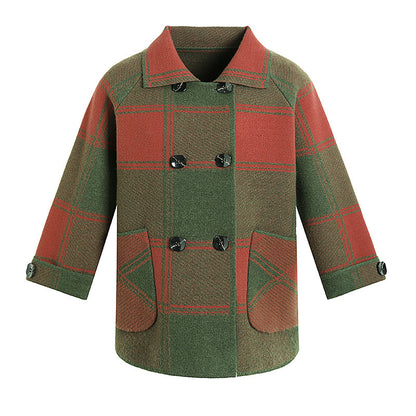 Checks & Charm Knitted Cardigan Coat