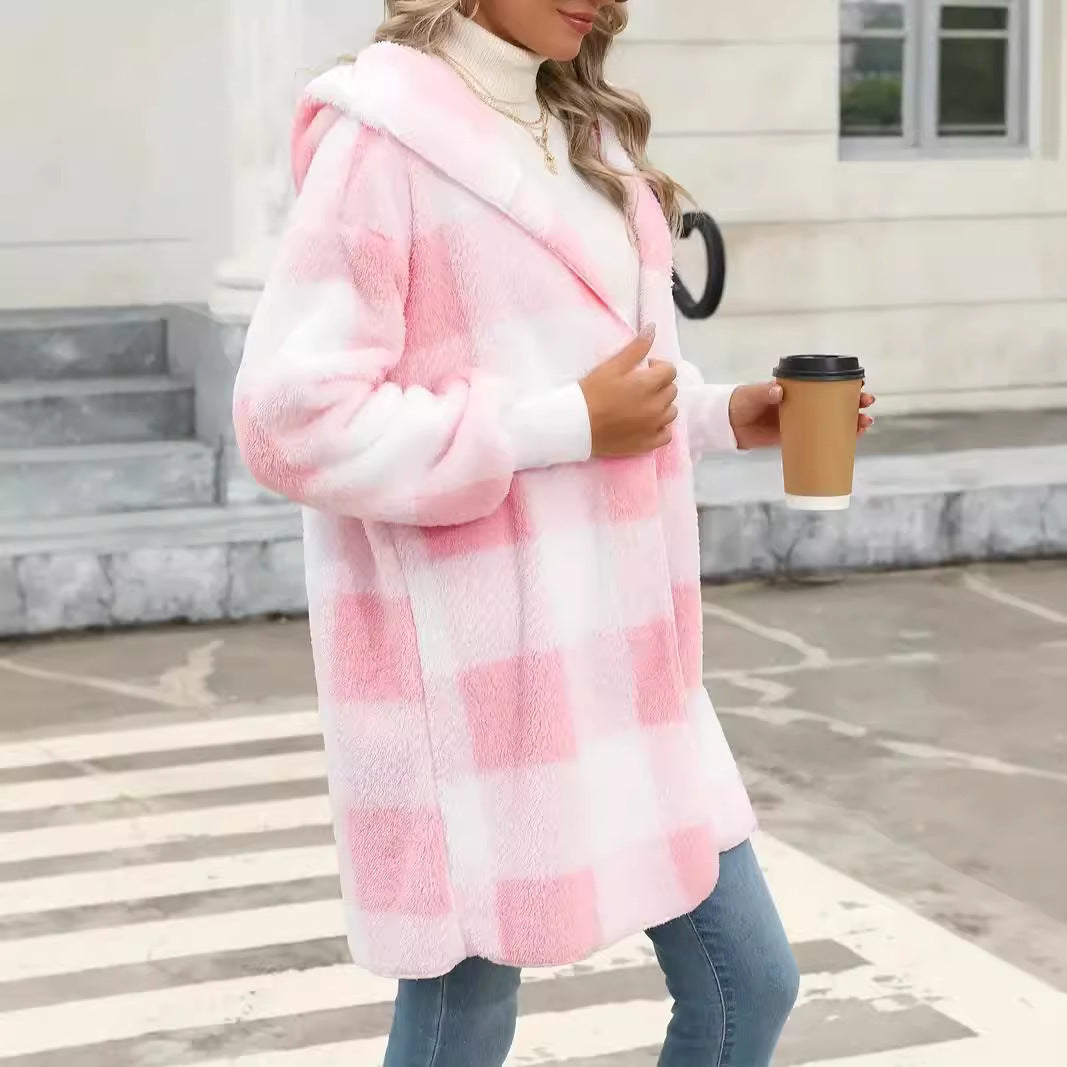 PlaidLuxe Plush Coat