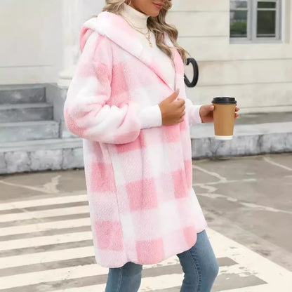 PlaidLuxe Plush Coat
