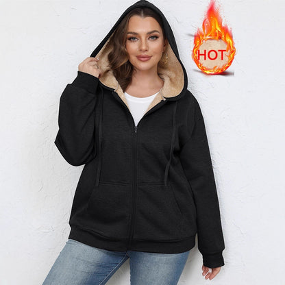 PlushEase Zipper Hoodie Coat
