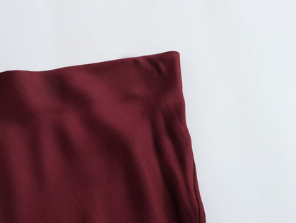 Tie-dyed Shirt Silk Satin Skirt
