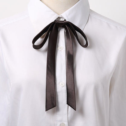 Long Small Silk Ribbon Tie-strap All-matching