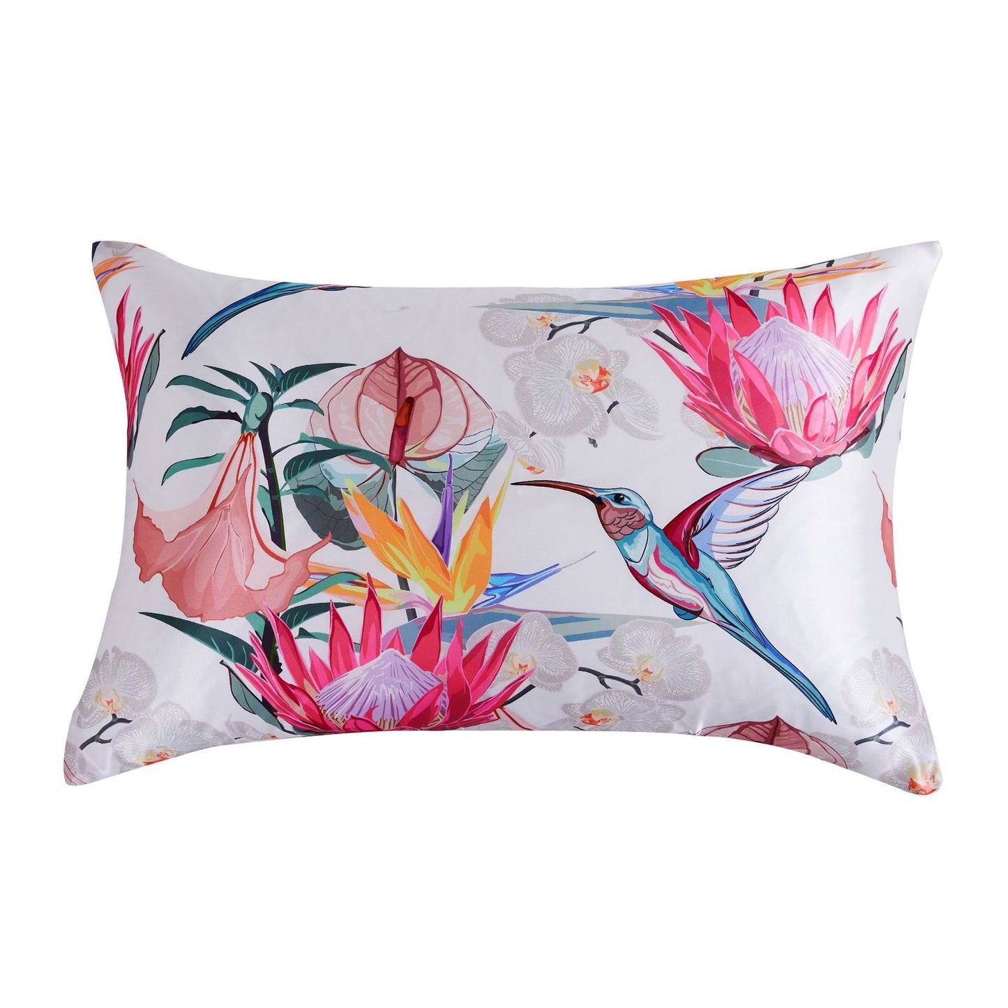 Home Textile Washed Satin Silk-like Printed Pillowcase