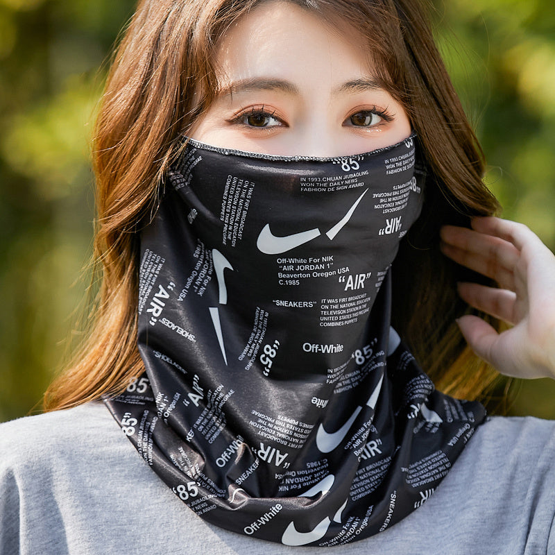 Sports Ice Silk Sunscreen Mask Summer Women