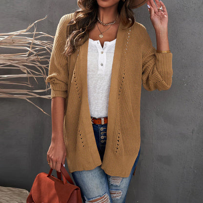 CozyVerve Split Knit Cardigan