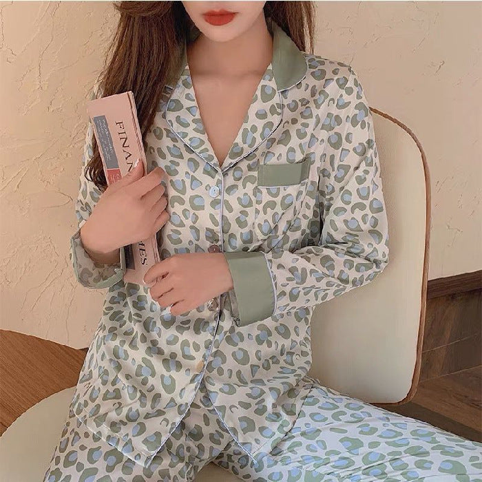 Women's High-end Ice Silk Pajama Set