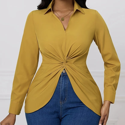 Virelle Knot-Front Blouse