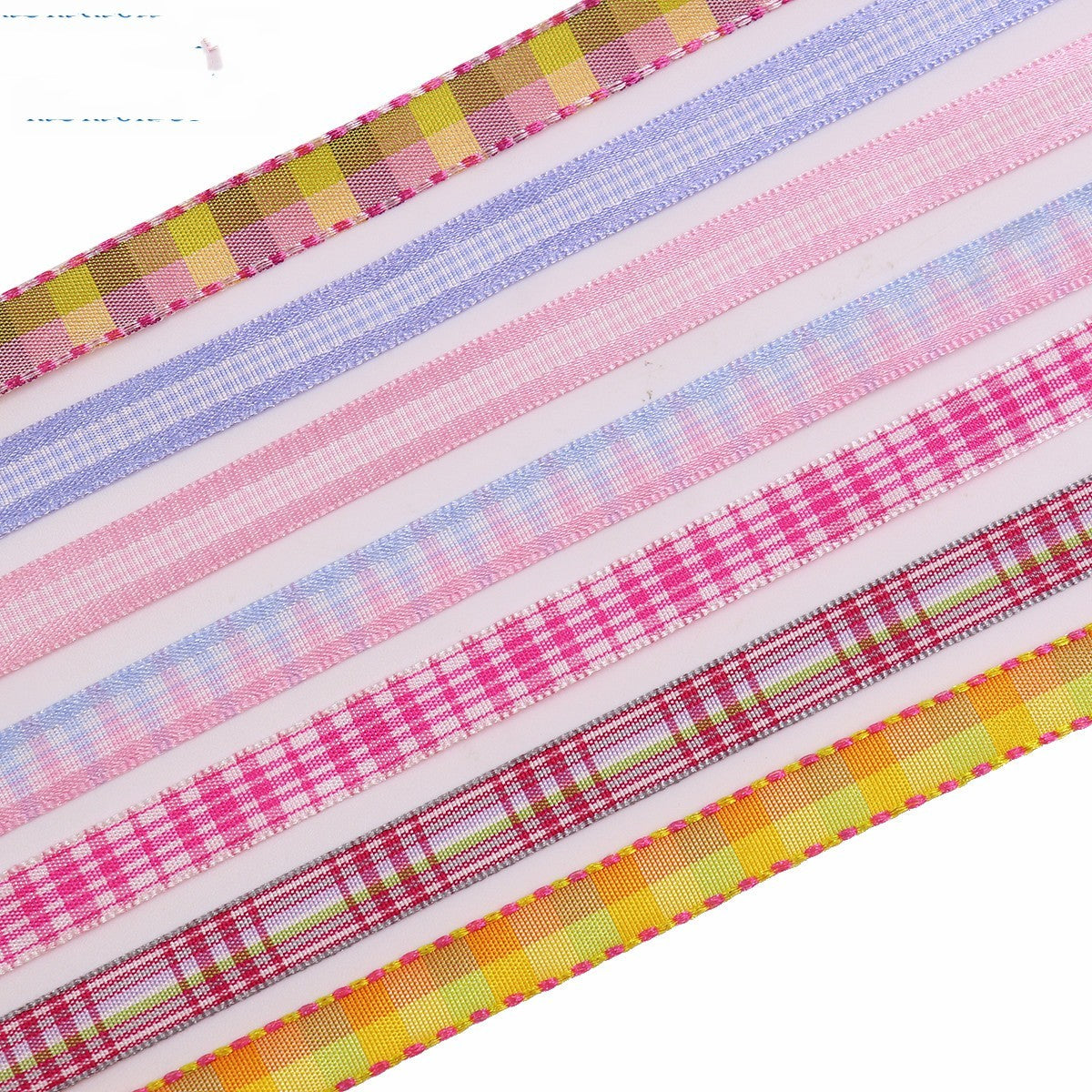 10mm Knitted Plaid Silk Ribbon Webbing