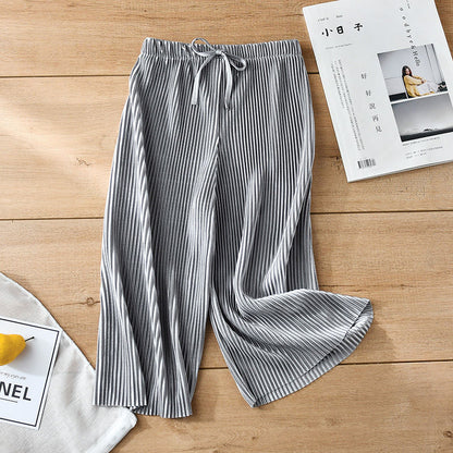 Loose Casual Pants Knitted Chiffon Ice Silk Nine Points