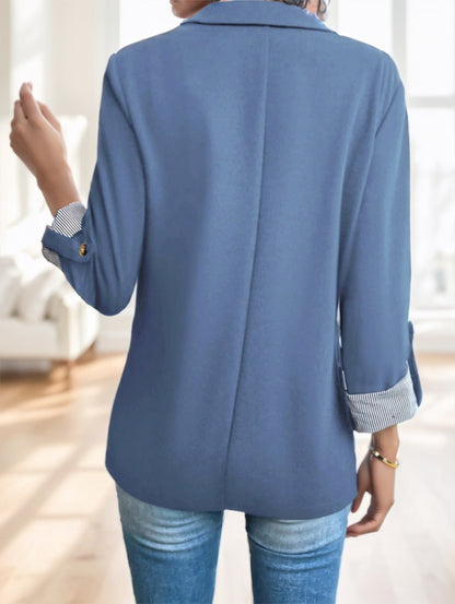 VerdePoise Roll-Up Sleeve Blazer