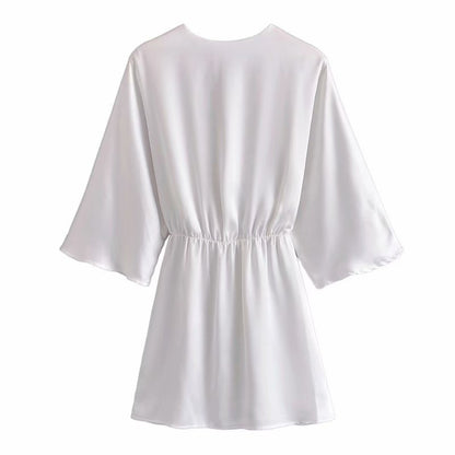 New Silk Satin Texture Dress