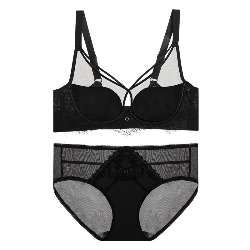 Women's Crystal Glasses Silk Thousand-hole Thin Cup Bra