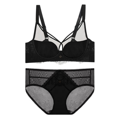 Women's Crystal Glasses Silk Thousand-hole Thin Cup Bra