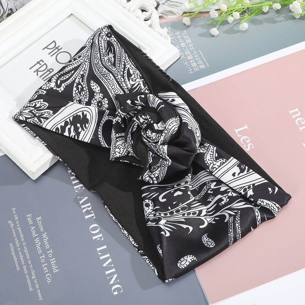 Hairband Silk Scarf New Hair Accessories Print