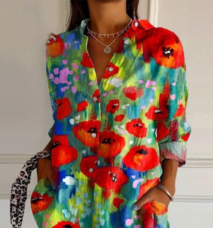 3D Floral Summer Shirt