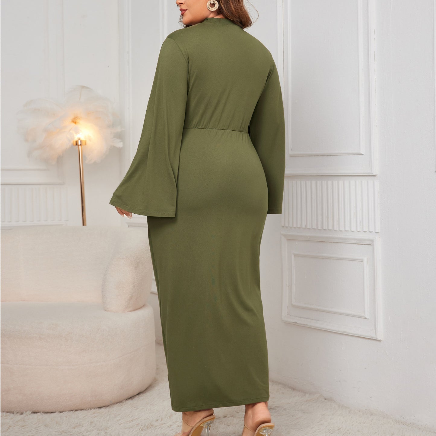Autumnal Grace Turtleneck Dress