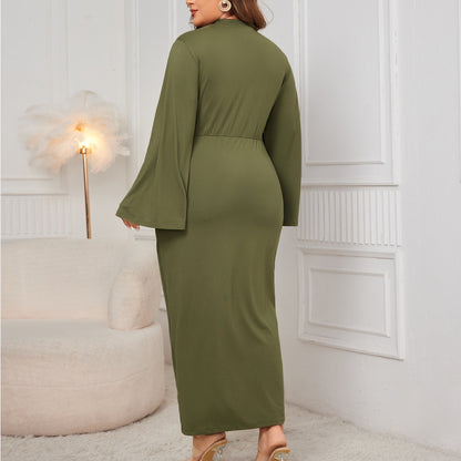 Autumnal Grace Turtleneck Dress