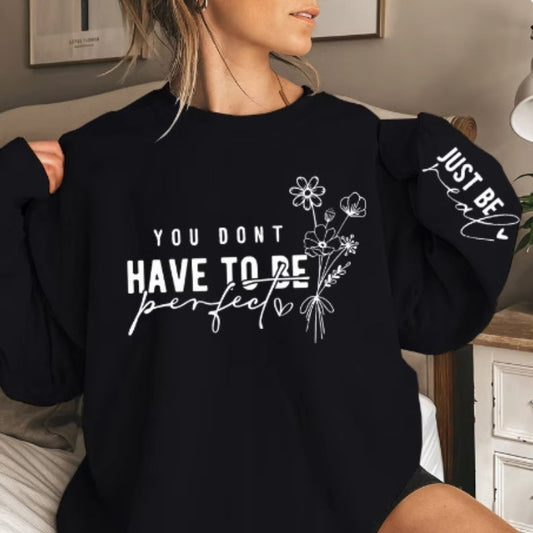 FloraScript Pullover Sweatshirt
