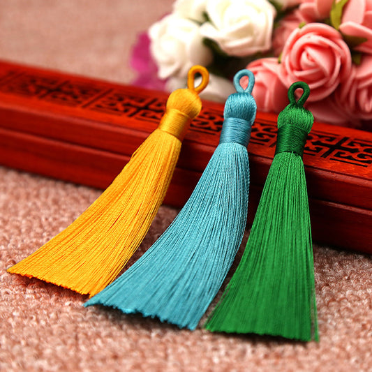 Chinese Knot Bookmark Polyester Faux Ice Silk Coil Tassel Tassels