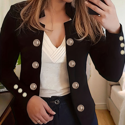EleganceCurve Double-Breasted Top