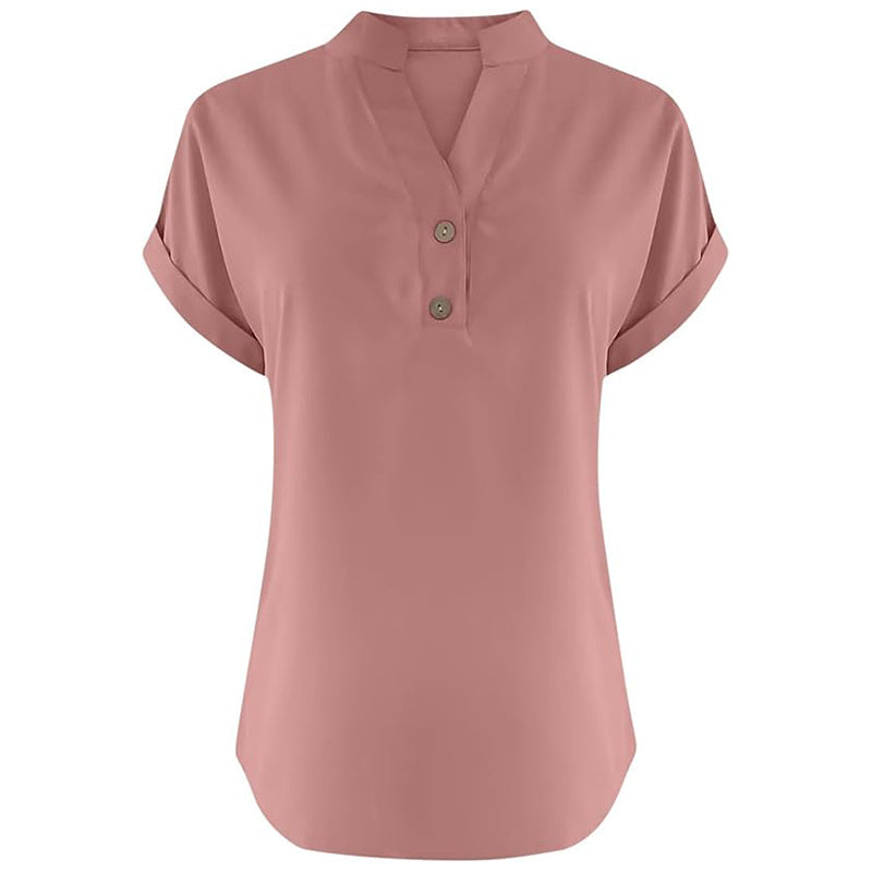 Serenelle V-Button Blouse