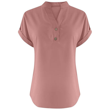 Serenelle V-Button Blouse