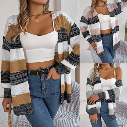 Luniva Stripe Lantern Cardigan