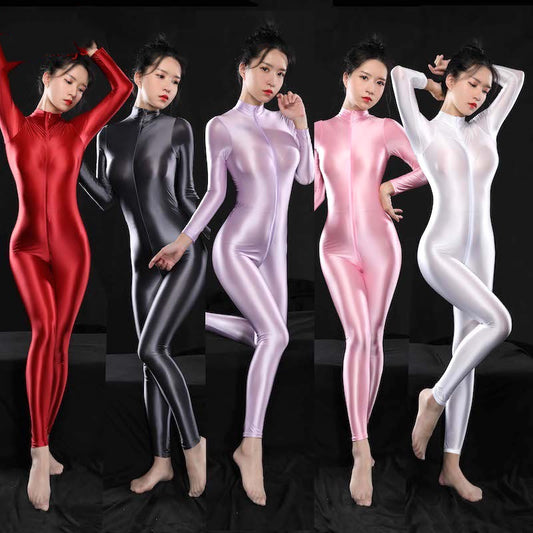 Women's Fashion Solid Color Ice Silk Jumpsuit