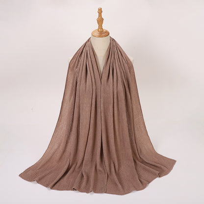 Silver Silk Crumpled Toe Scarf