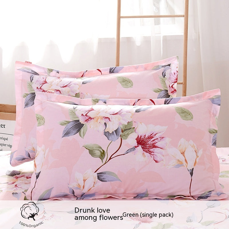 Fashion Simple Printed Cotton Pillowcase