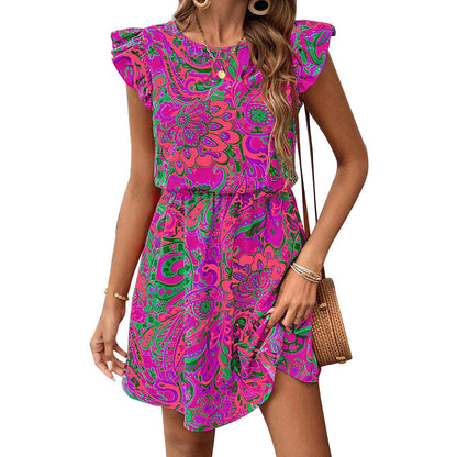 Ruffle Grace A-Line Midi Dress