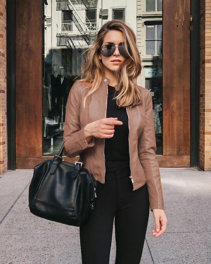 LuxeEdge PU Suit Jacket