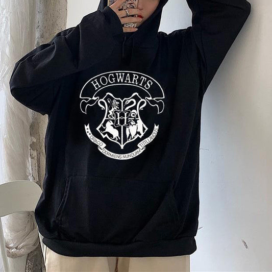Autumn And Winter European And American Style Casual Loose-fitting Hoodie Sweater Personalized Printing University Style All-matching