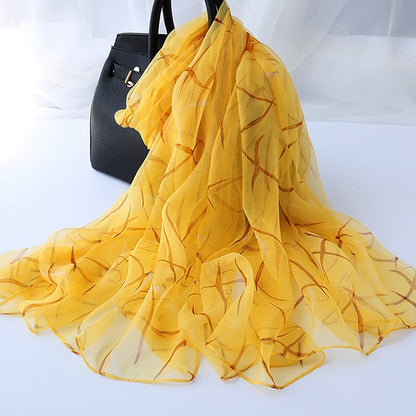 Ladies Fashion Decorative Versatile Silk Scarf