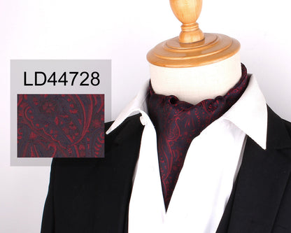 Men's Scarf Silk Floral Collar Mouth Napkin