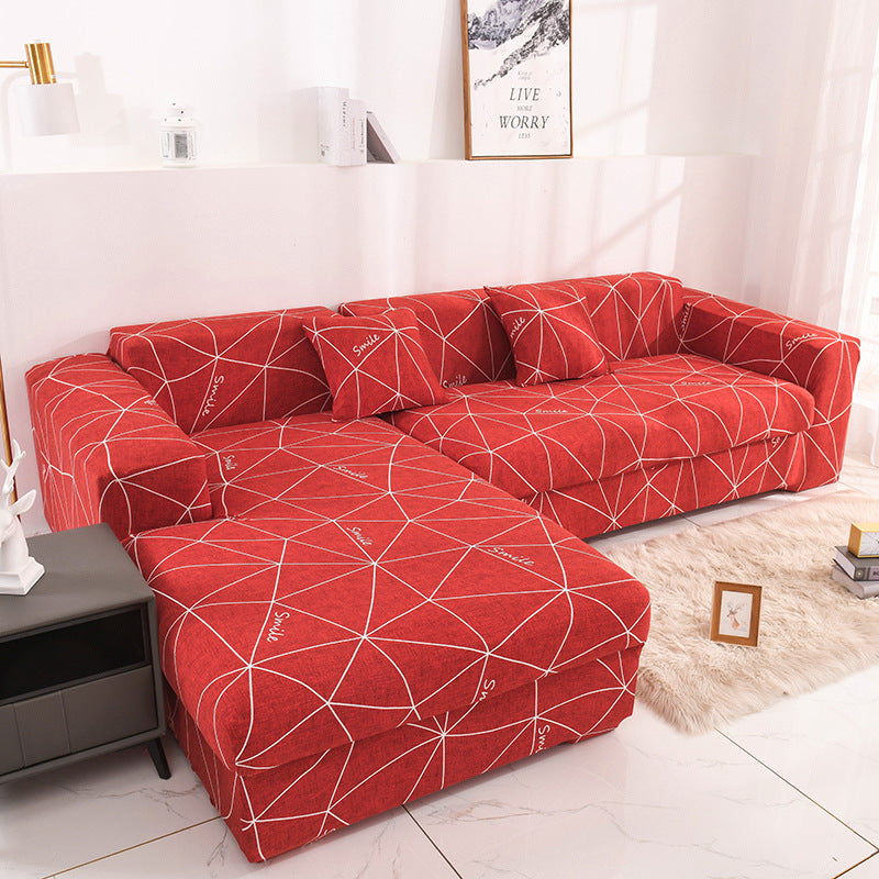 Printed all-inclusive milk silk sofa cover