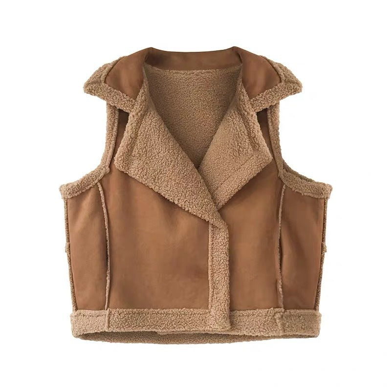 Velura™ Suede Vest Cardigan