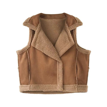 Velura™ Suede Vest Cardigan