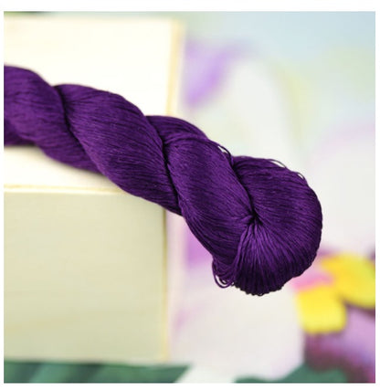 Silk Thread Hand Embroidered Embroidery Cross Purple