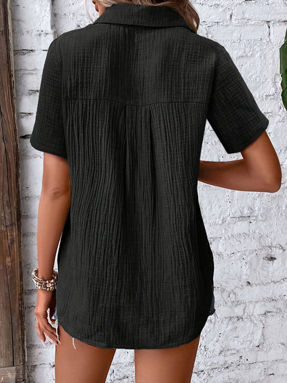 Lunaria Vibe Button Blouse