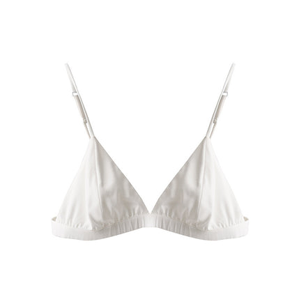 Ultra-thin silk elastic bra without steel ring