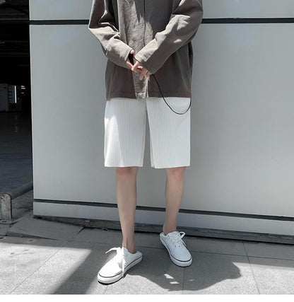 Men's Plus Size Summer Casual Loose Ice Silk Shorts