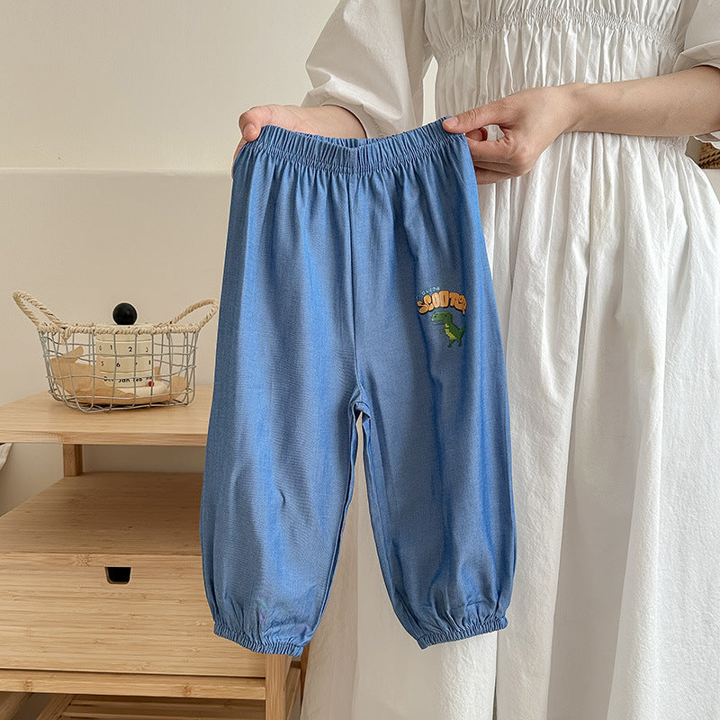 Cartoon Sports Pants Ice Silk Anti-mosquito Thin