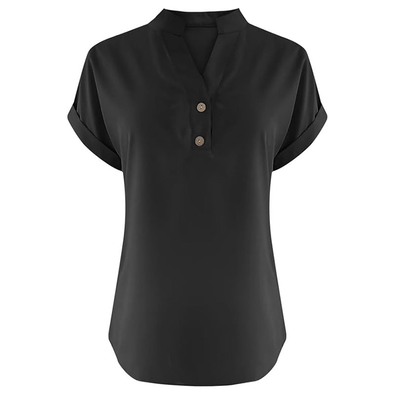 Serenelle V-Button Blouse