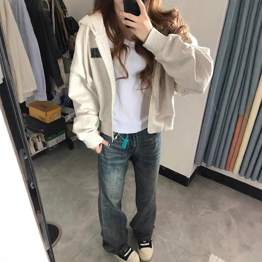RetroZip Hooded Cardigan