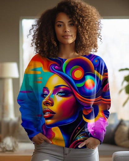 PrintEase Round-Neck Sweater