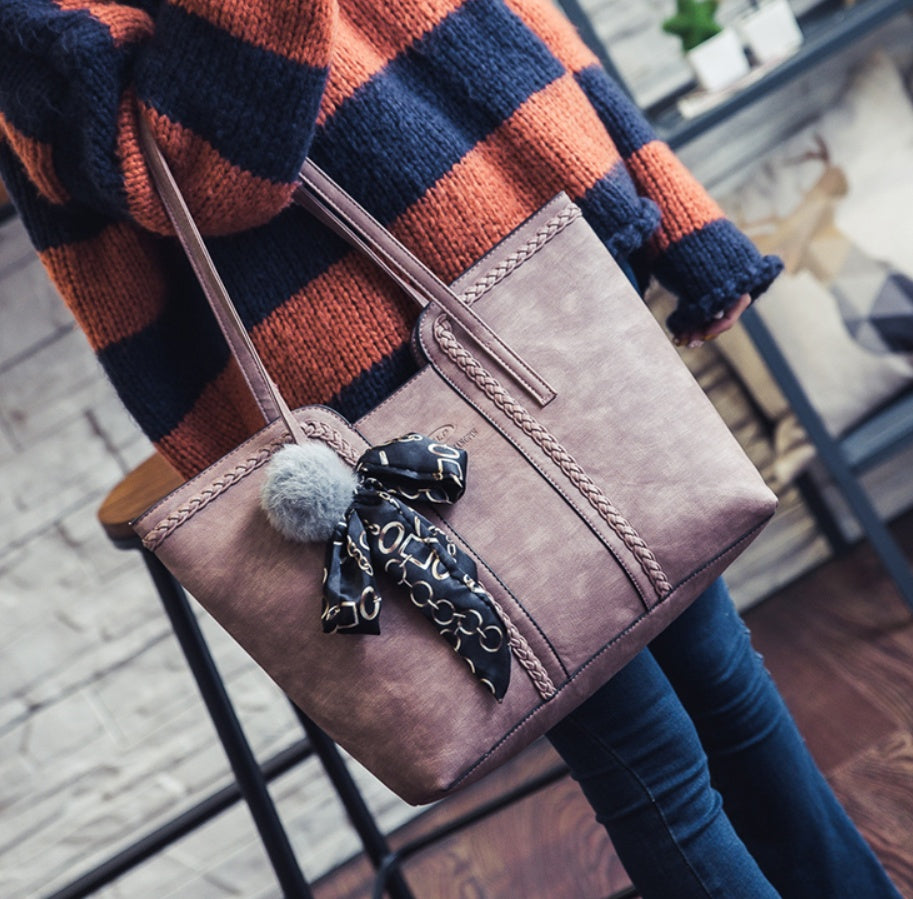 Silk scarf shoulder bag