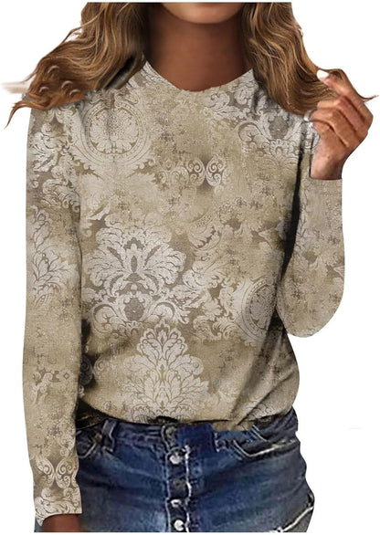 GeoBloom™ Long Sleeve Printed Top