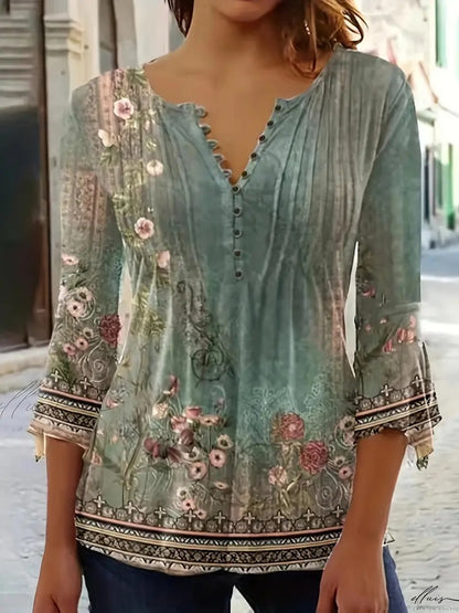 Stellara Print Crest Top